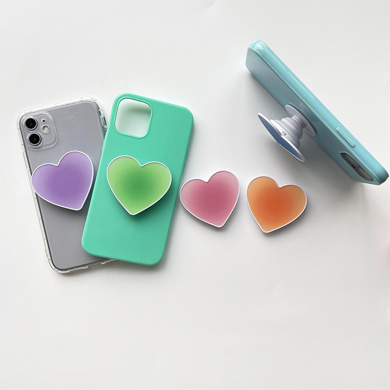 [Mã ELORDER5 giảm 10k đơn 20k] Popsocket giá đỡ điện thoại pop up hình trái tim pastel viền trắng đáng yêu