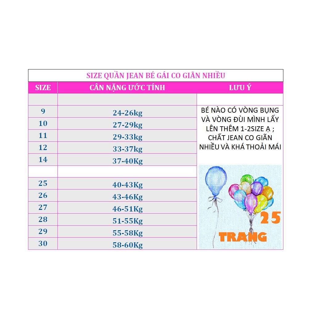 Chân Váy Jean Xếp Ly Có Quần Chip Trong cho bé gái 24-40kg - Trang 25Kids-K186