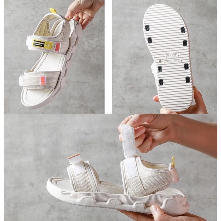 Sandal Nữ Hàn Quốc 2023 quai dán, dép quai hậu đi học, đi chơi, HÌNH THẬT, TẶNG TẤT