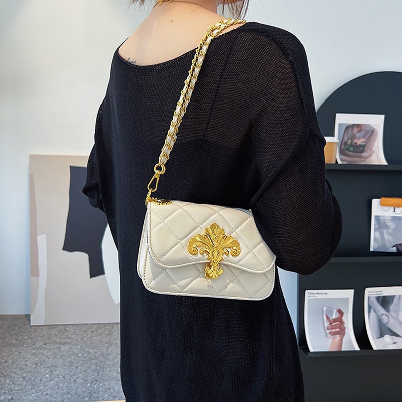 Túi Đeo Chéo Đính Kim Cương Giả Phong Cách Cổ Điển Thời Trang Cho Nữ