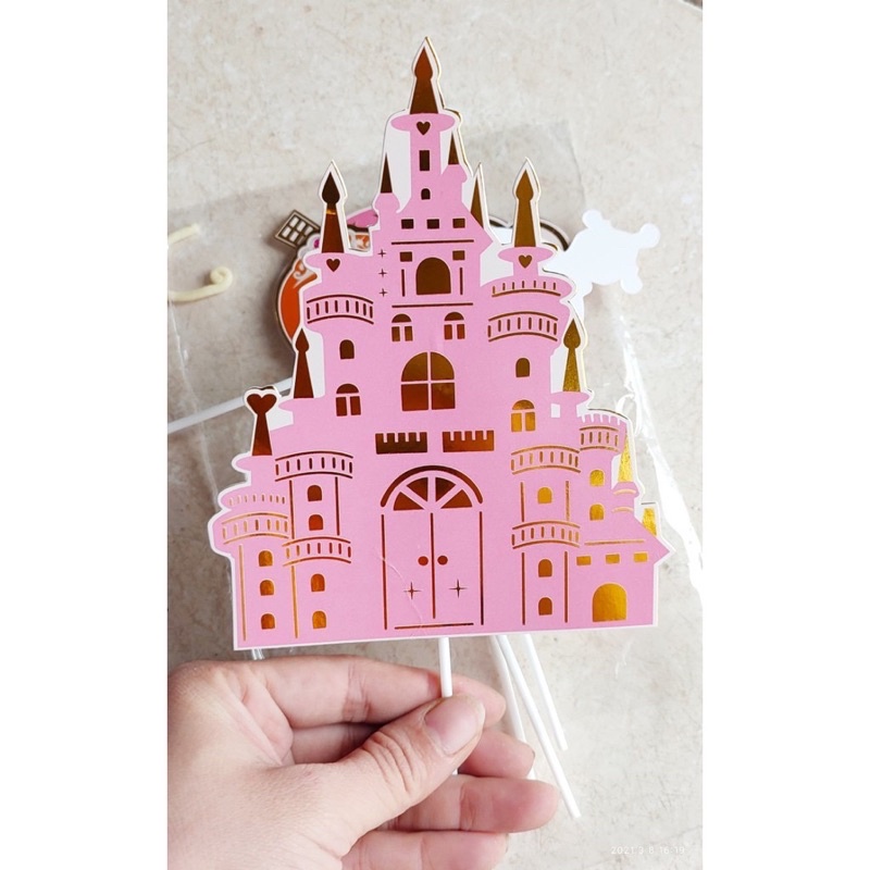 Combo 5 set cắm hoàng tử, công chúa, lâu đài trang trí bánh kem, bánh sinh nhật