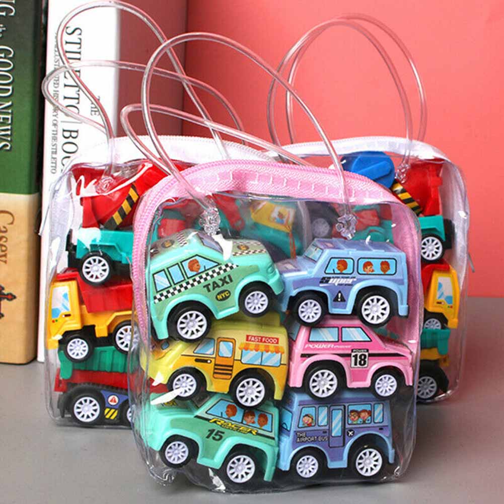 Set 6 Mô Hình Xe Hơi Đồ Chơi Cho Bé Trai 1/2/3 Tuổi