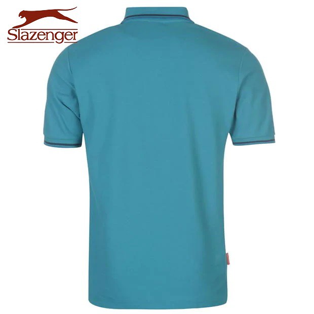 Áo thun nam Slazenger Tipped Polo (màu Teal Blue #1) - Hàng size UK