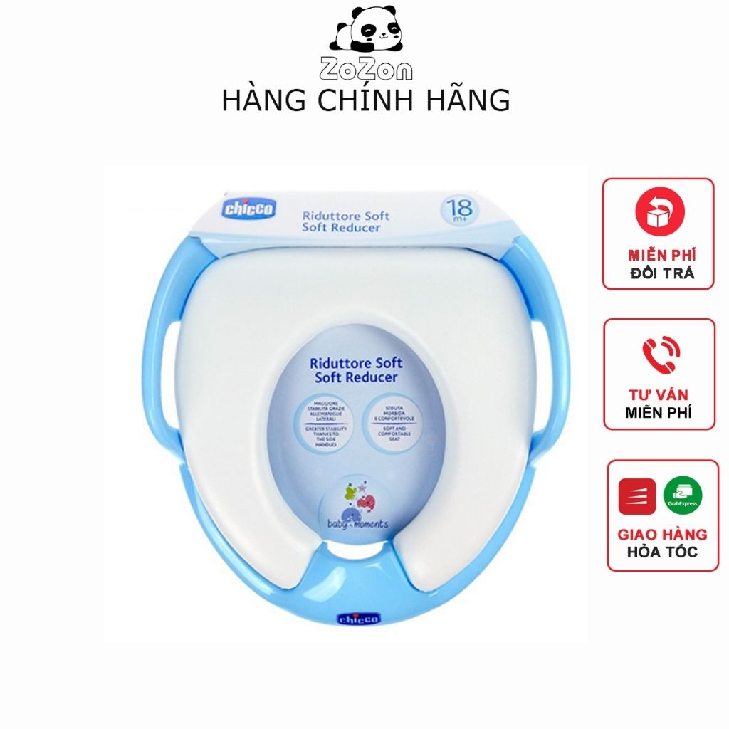 Thu nhỏ  bồn Cầu Cho Bé Chicco Chống Lạnh Mông Cho Bé Tự Đi Vệ Sinh Từ 1-5 Tuổi Bệ Lót Toilet Có Tay Nắm Zozon