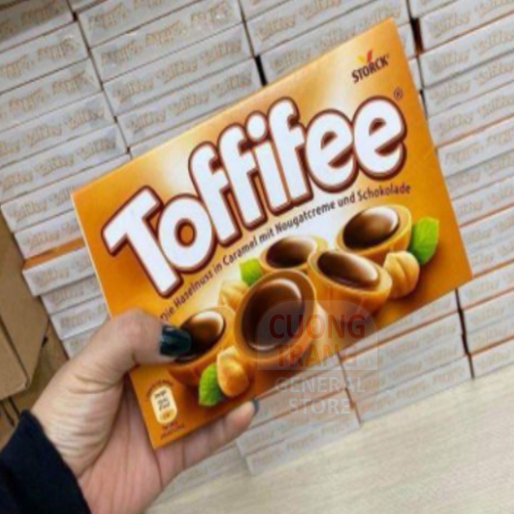 Kẹo caramen mềm phủ sôcôla nhân hạt dẻ toffifee 125g, 400g