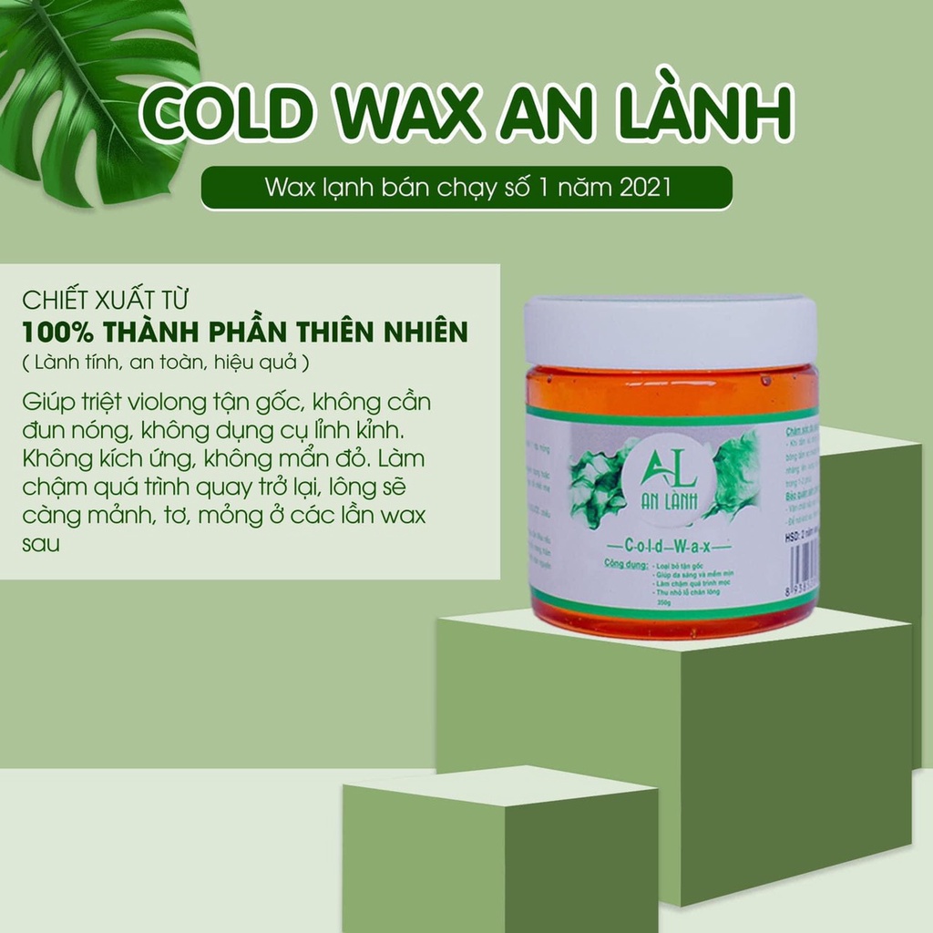 Combo Triệt lông An Lành ( Sáp wax và mỡ trăn ) Tặng 50 giấy &amp; 2 que wax