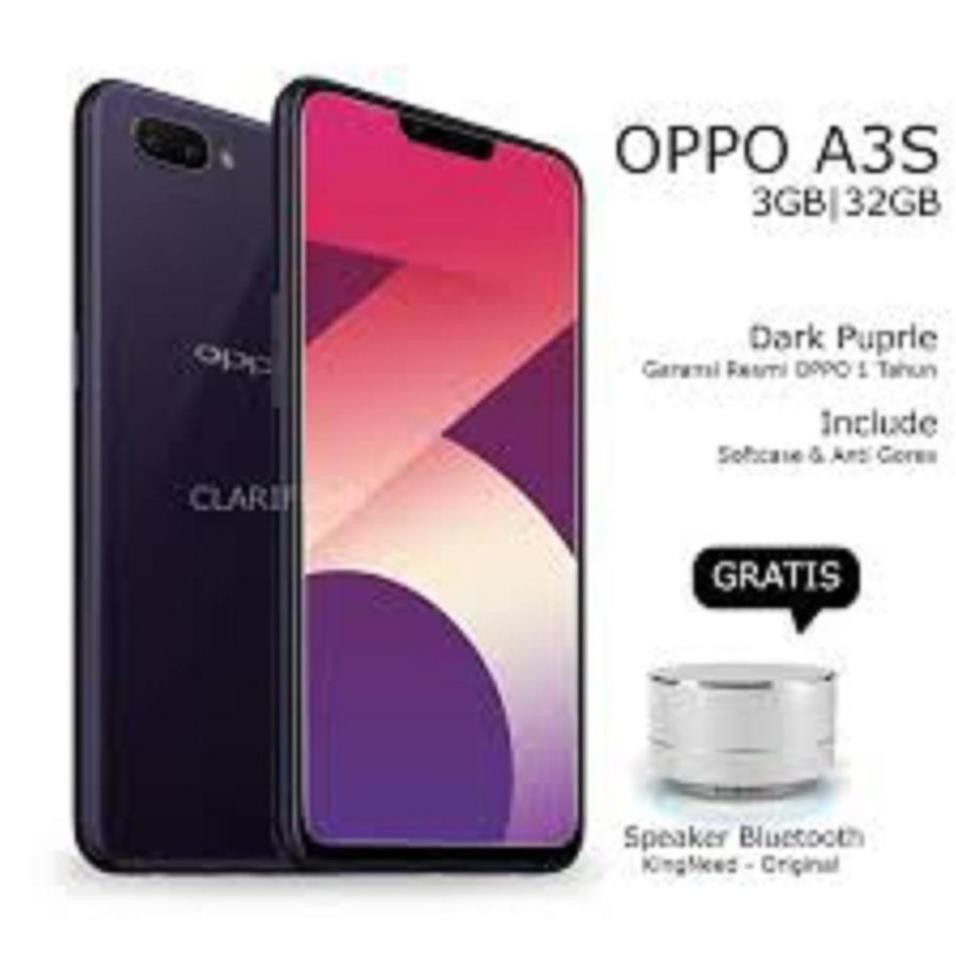 điện thoại Oppo A3s 2sim mới Chính hãng, ram 3G/32G, Camera siêu nét