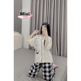 Bộ lụa Pijama áo cánh dơi 💕💔 Bộ lụa Latin SAM hàng thiết kế