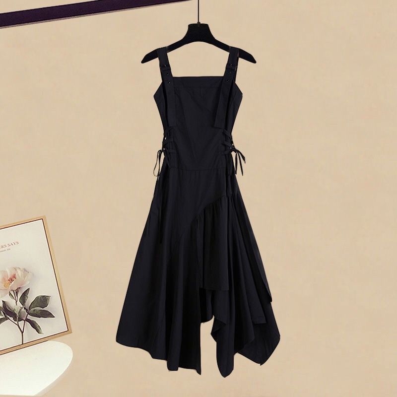 Set hai món áo croptop mix váy dây