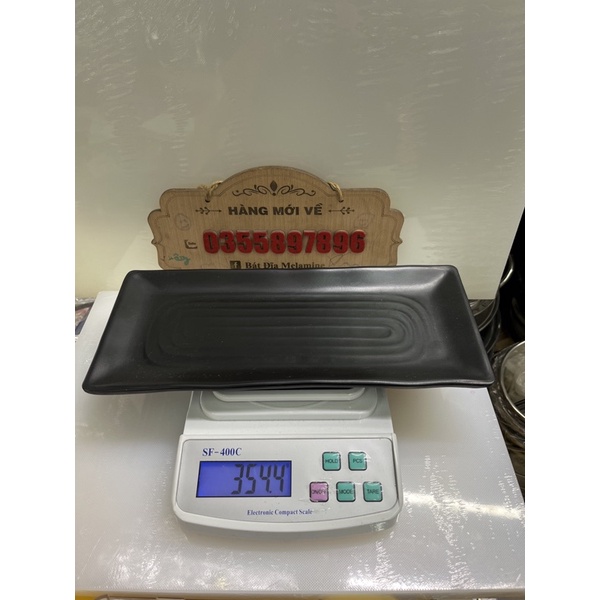 Đĩa chữ nhật kiểu Nhật Melamine 100% 13x30cm