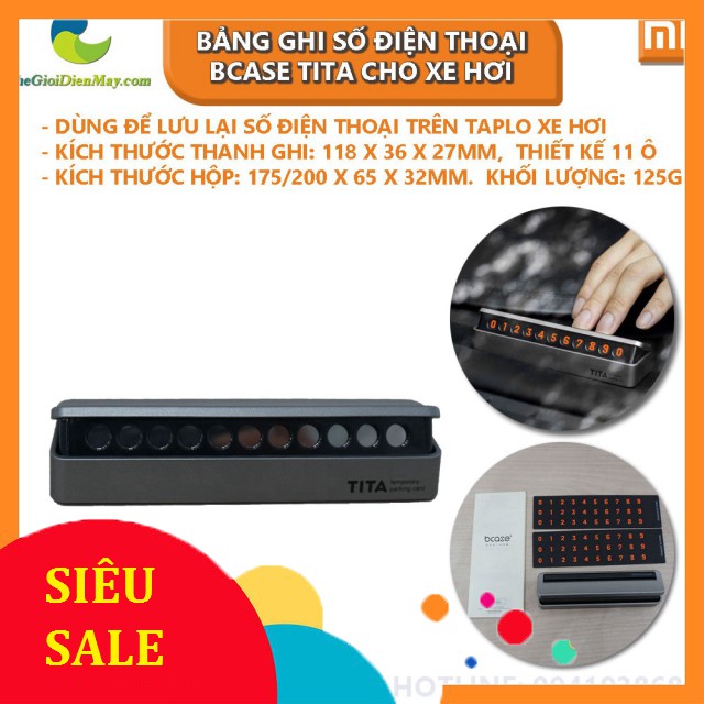 [SiêuRẻ] Bảng ghi số điện thoại BCASE TITA để taplo cho xe hơi khi đậu xe tiện lợi - Shop Thế Giới Điện Máy .