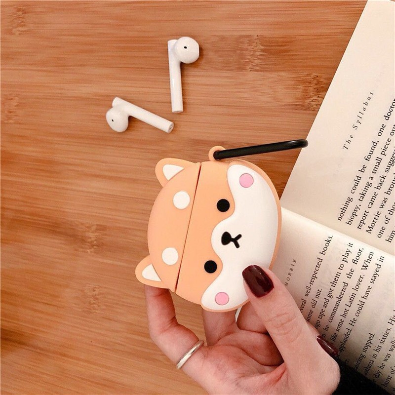 ☘️Tặng kèm móc☘️ Case bao Airpod 1 2 PRO Chó Nice Shiba Inu - Vỏ bọc Cover đựng tai nghe không dây