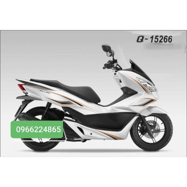 Tem pcx tem rời in bản ba lớp mầu đồng đen xám dán cho xe pcx