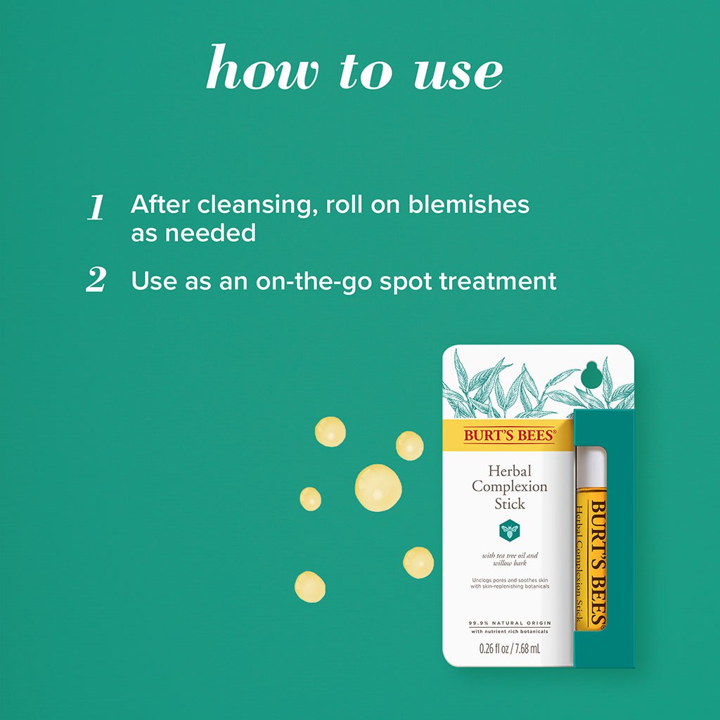 Thanh lăn tinh dầu chấm mụn tràm trà Burt’s Bees- Herbal Complexion Stick With Tea Tree Oil Burts Bee - 7.7ml | BigBuy360 - bigbuy360.vn