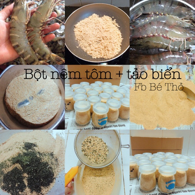 Hạt nêm rong biển tôm cho bé từ 6m