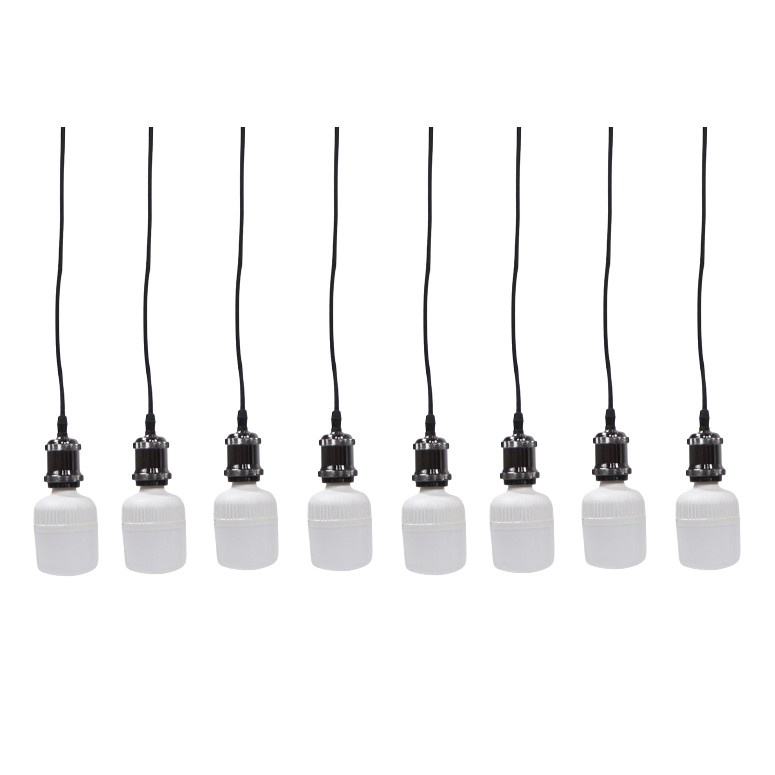 Bộ 8 dây đèn thả cổ điển bóng đèn led búp trụ trang trí 9w