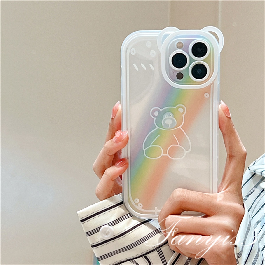 Ốp Điện Thoại Mềm Trong Suốt Họa Tiết Tai Mèo Cho iPhone 14 13 12 11 Pro Max X XR Xs Max 8 7 6 6s Plus SE 2020