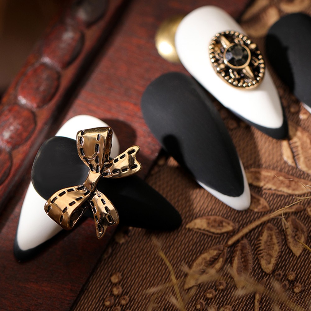 Hạt Charms Phụ Kiện Trang Trí Móng Tay Phong Cách Vintage