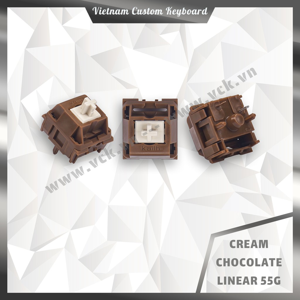 Cream Switch Đặc Biệt | Linear 55g | Box Cream | Cream Chocolate | NovelKeys X Kailh | Housing POM | vck.vn