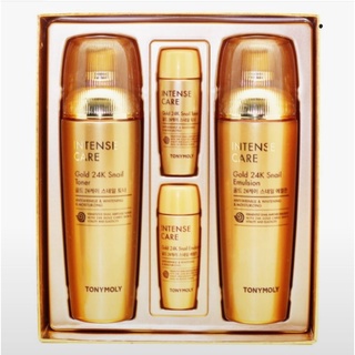 Sét dưỡng da chống lão hóa Tonymoly Intense Care Gold 24K Snail ốc sên vàng Hàn Quốc