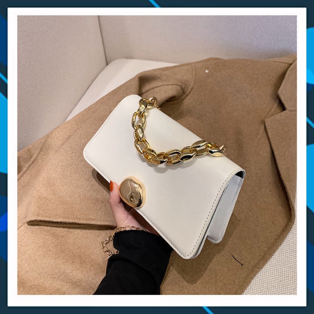 Túi xách nữ, túi đeo chéo da trơn khóa tròn thời trang Hàn Quốc siêu xinh TX28 - Chip Xinh Boutique