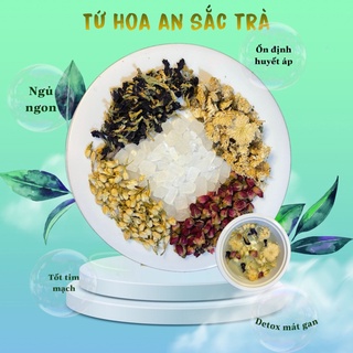 Trà thảo mộc bạch cúc hoa hồng 4 loại hoa( tặng đường không calo