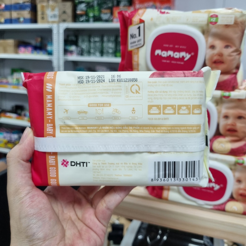 Khăn ướt cho bé MAMAMY Wet Wipes (Bịch 30 - 80 Miếng)