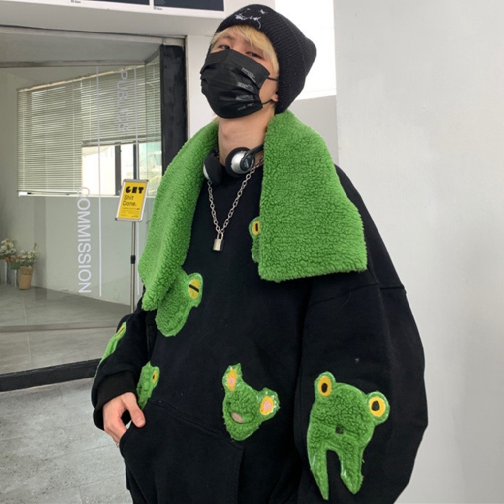 Áo hoodie ếch xanh dễ thương năng động dáng rộng SP773