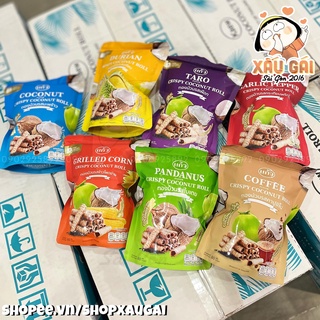 Bánh cuộn dừa thái lan kaew đủ vị gói 80gr