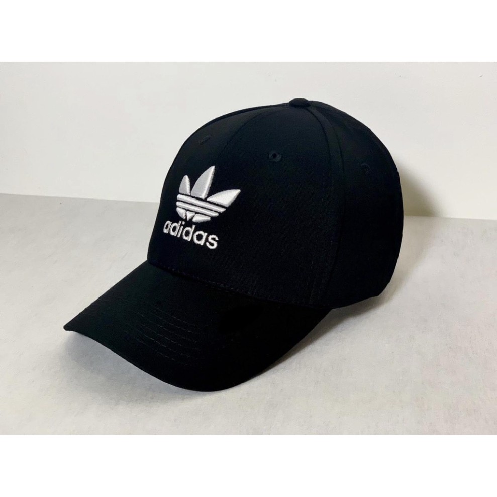 Nón kết lưỡi trai Mũ Adidas đen logo thêu trắng dành cho nam nữ Free size - Full hộp