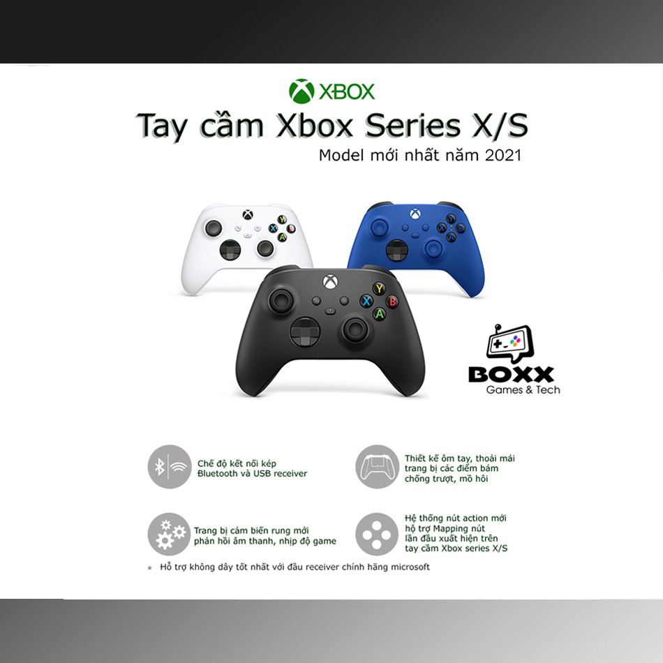 [Mã 11ELSALE hoàn 7% xu đơn 300k] Tay cầm Xbox Series X - Bản kèm USB Receiver 2021