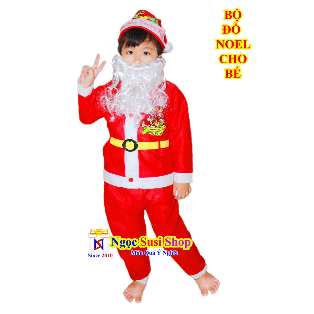 BỘ ĐỒ ÔNG GIÀ NOEL CHO BÉ YÊU VẢI NỈ [ TỪ 1 - 11 TUỔI]