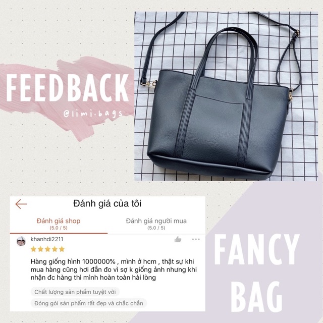 Túi Xách Tay Nữ Thời Trang FANCY BAGS - Đựng Laptop 15 - 16 inch - Túi Da Bản To LIMI BAGS