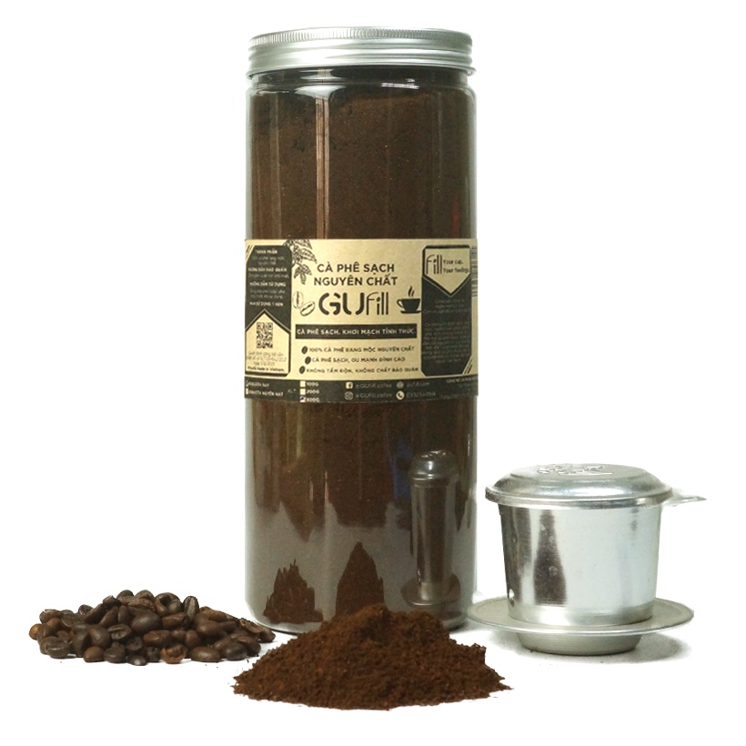 Cà phê nguyên chất GUfill - 100% Robusta Đăk Lăk rang mộc - Cà phê sạch, Gu mạnh đỉnh cao