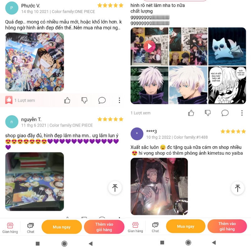 Set 8 tấm poster to bự Darling in the franxx Zero two tranh áp phích A3 anime siêu chất