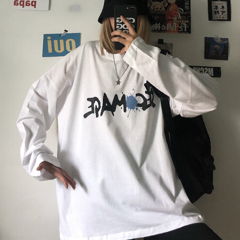 Áo thun tay dài form rộng Yinxx, áo sweater Unisex SW511