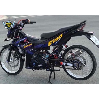 Tem rời dán xe satria fi xanh đen