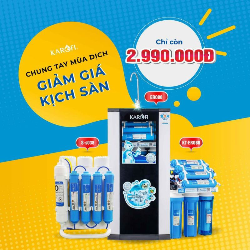 máy lọc nước #karofi KT_ERO80 CHÍNH HÃNG