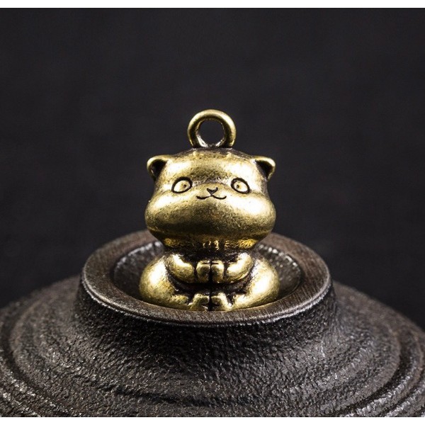 Tượng Trưng Bày Phong Thủy Bằng Đồng Hình Mèo May Mắn