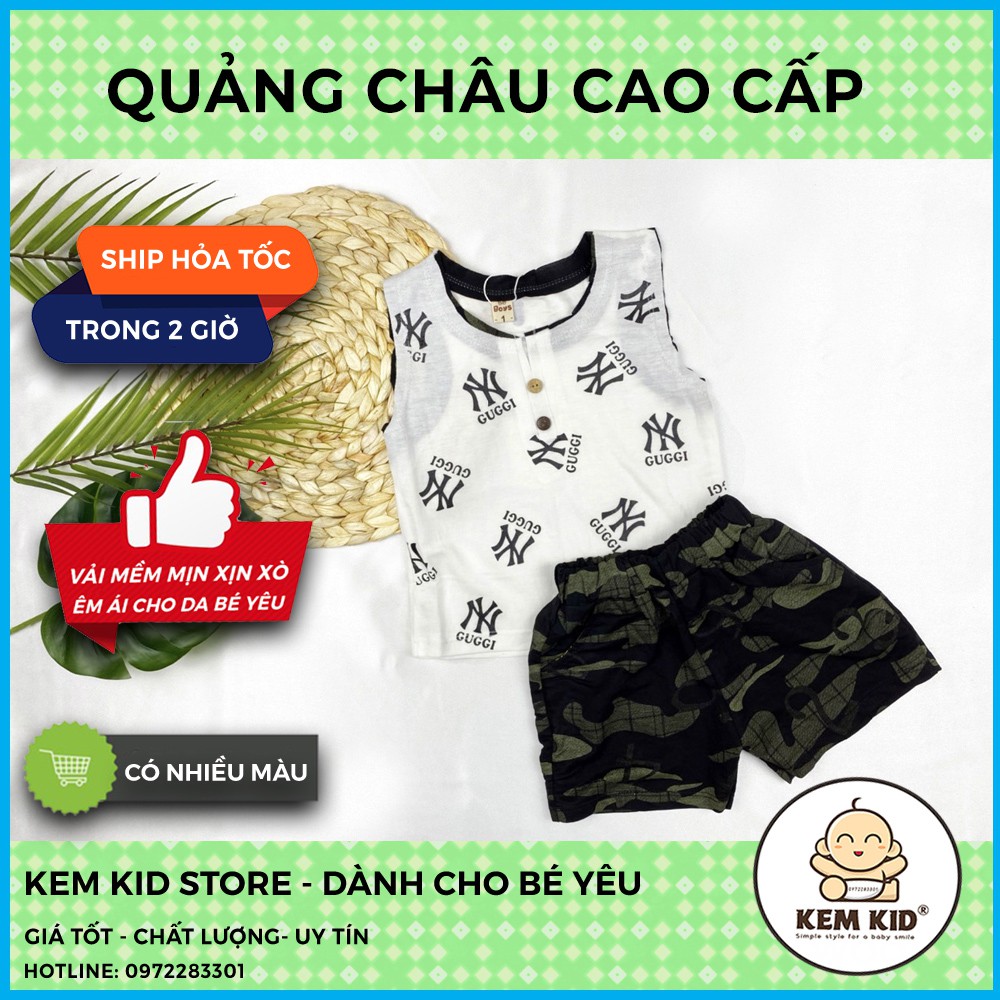 Bộ quần áo cho bé, hàng Quảng Châu siêu mát, mềm mịn thấm hút mồ hôi cho bé yêu