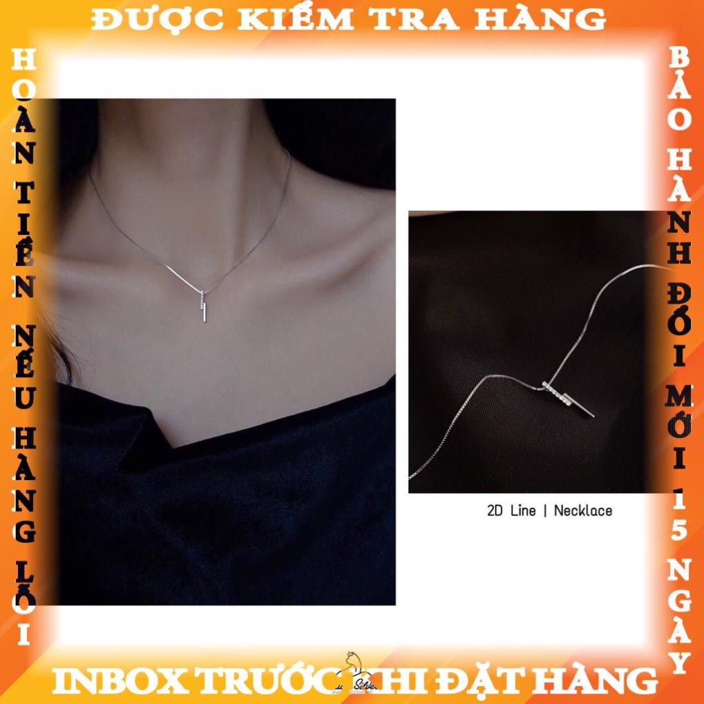 Dây chuyền nữ bạc 925 Miuu Silver, vòng cổ mặt đính đá thời trang phù hợp phong cách tối giản tranduong