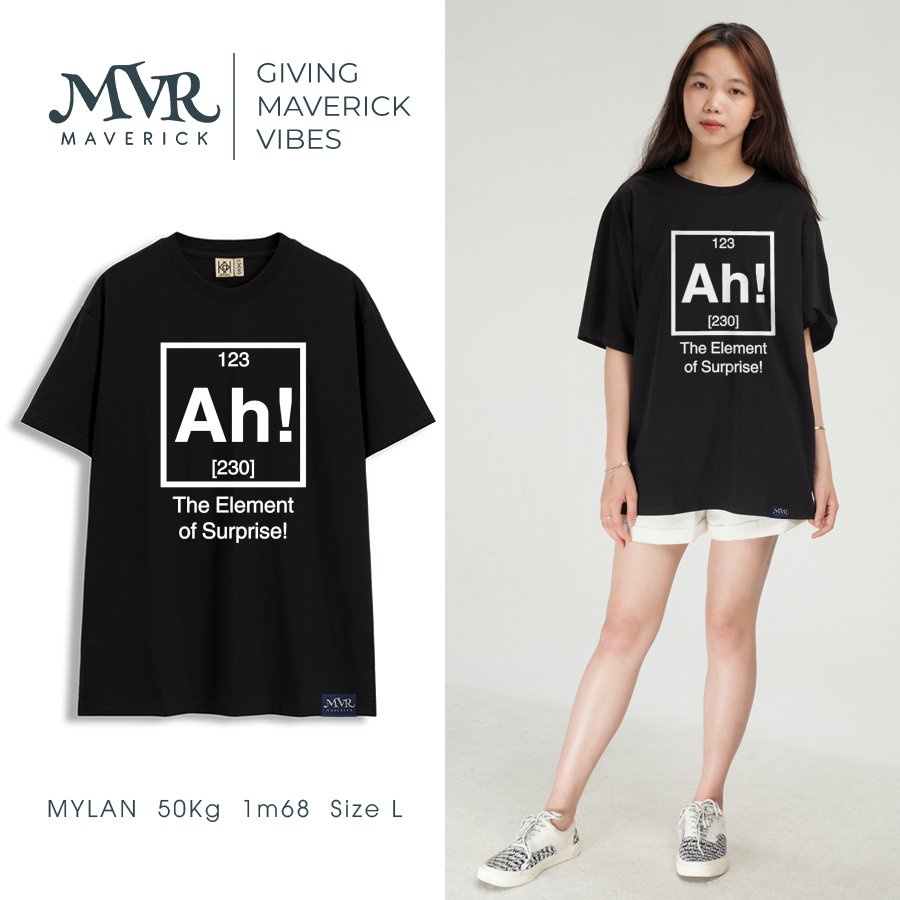 Áo thun nữ unisex Cotton thoáng mát yếu tố bất ngờ chữ Ah! MVR KK3927