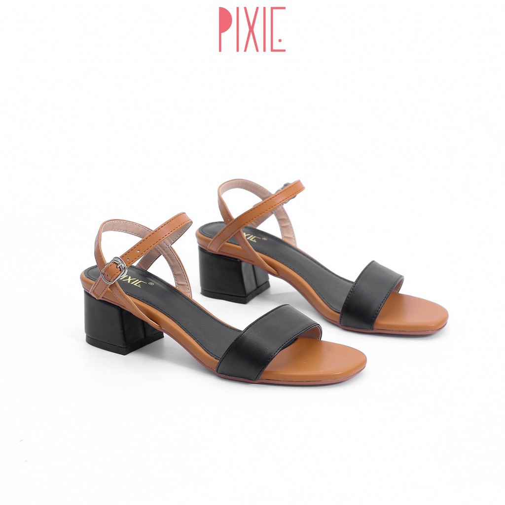 Giày Sandal Cao Gót 5cm Mix Nhiều Màu Pixie X476