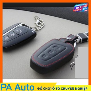 Bao da chìa khóa hyundai santafe 2016 2017 2018