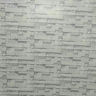 10m giấy dán tường giả đá 3d xám