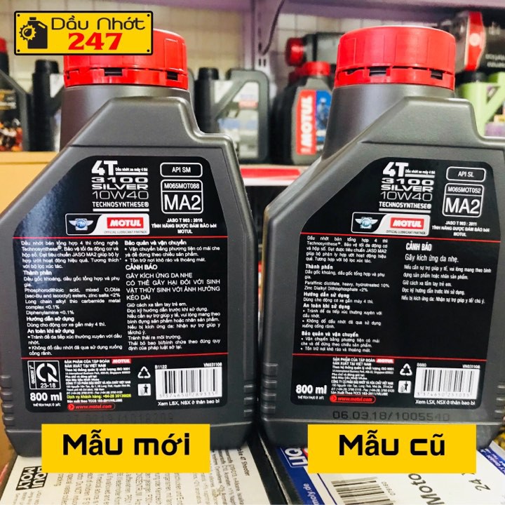 Dầu nhớt Motul Silver 3100 4T 10w40 800ml