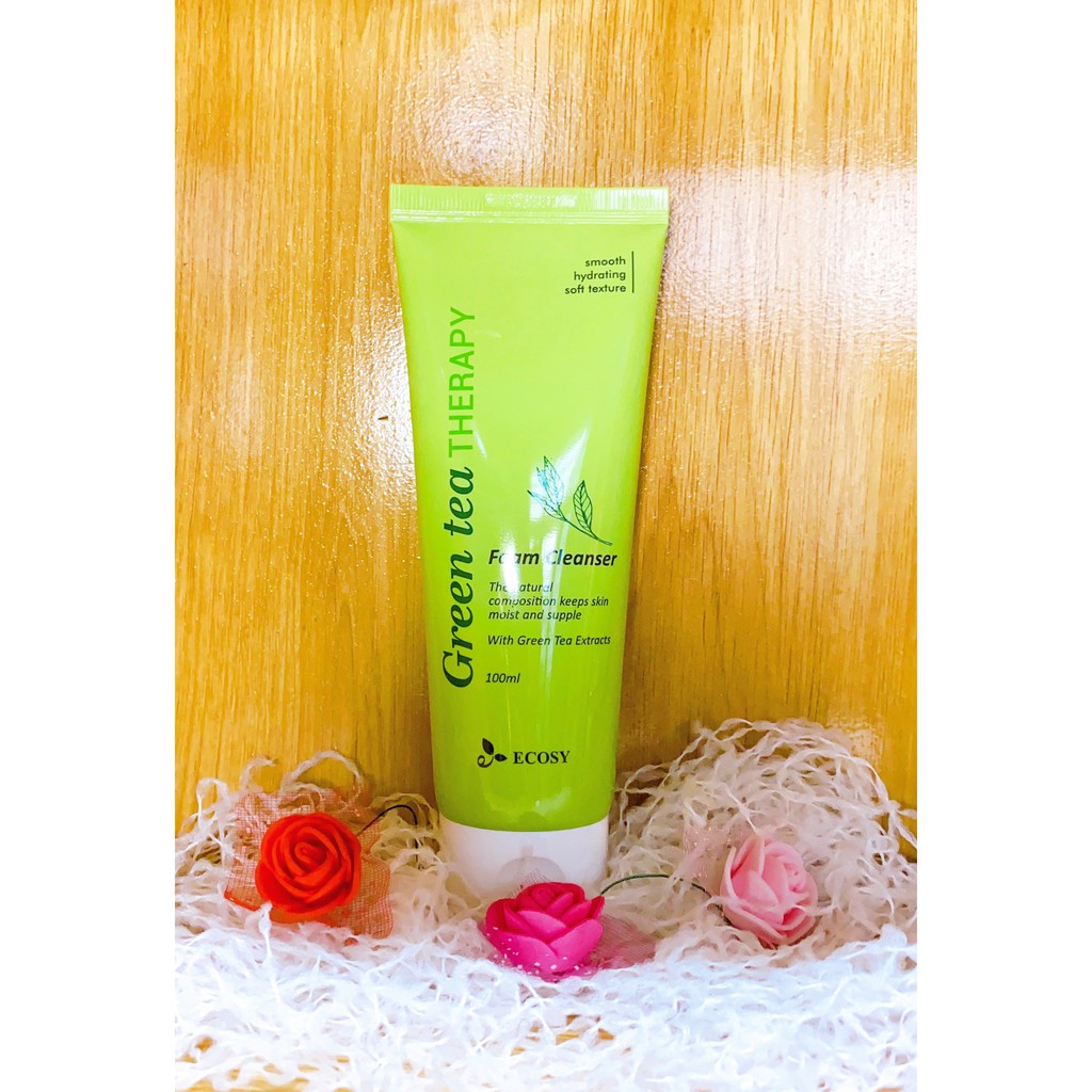 SỮA RỬA MẶT TRÀ XANH GIẢM MỤN, GIẢM THÂM, NGĂN NGỪA DẦU TỪ ECOSY GREEN TEA THERAPY 100ML | BigBuy360 - bigbuy360.vn