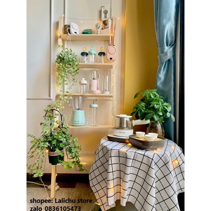 Kệ gỗ hình bậc thang trang trí nhiều ngăn