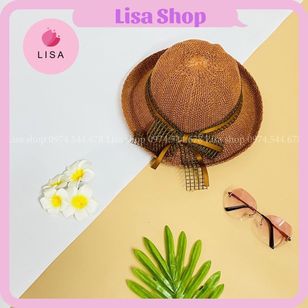 [HÀNG LOẠI 1- ẢNH THẬT] Mũ che nắng thời trang, nón đi nắng vành nhỏ phối nơ phong cách Hàn Quốc cực hot, mẫu M6