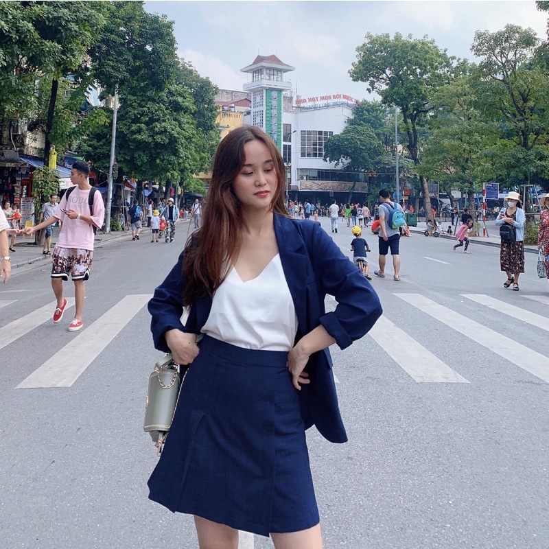 Set blazer xanh Navy - Hàng thiết kế Rozzy